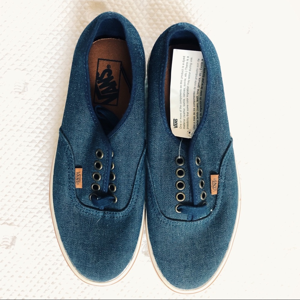 NEW Vans Denim Blue Authentic Unisex Shoe